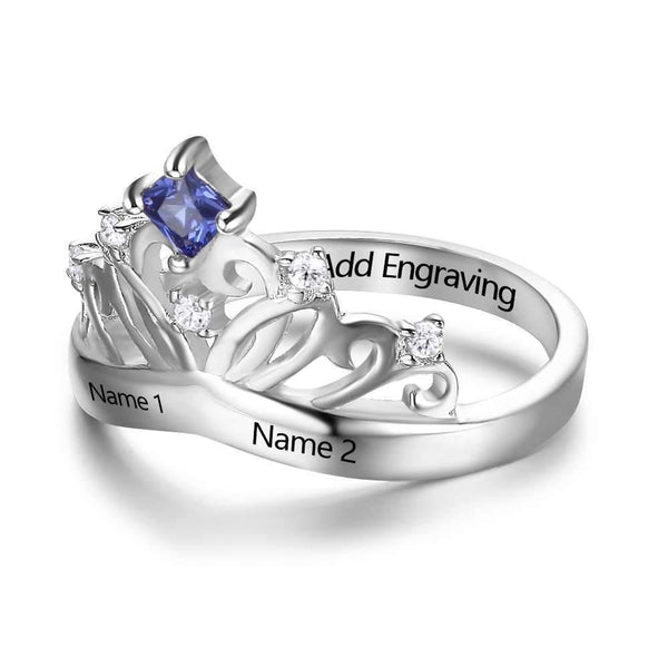 Birthstone crown ring hotsell