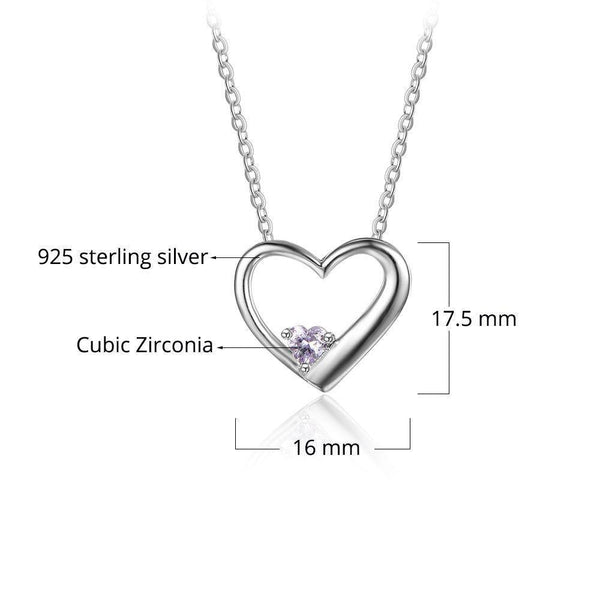 Nested Heart Birthstone Necklace PaulaMax Jewelry