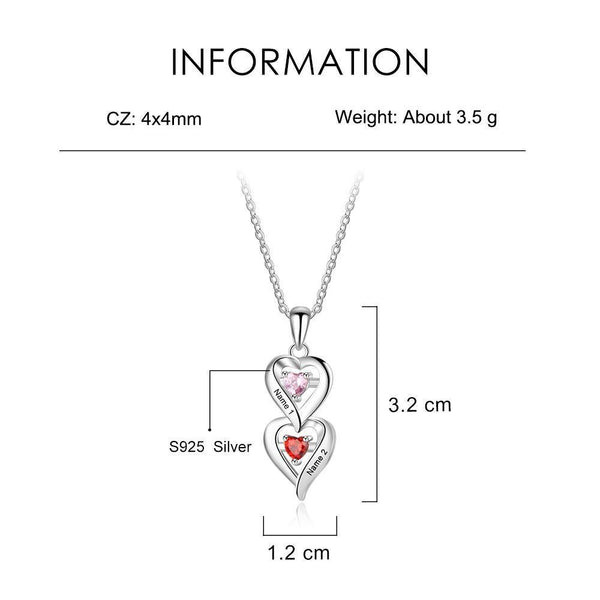 Heart Light Pink Diamond Necklacenecklace for Women Silver 