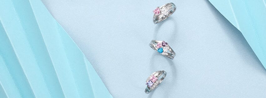 birthstone mothers rings for mom