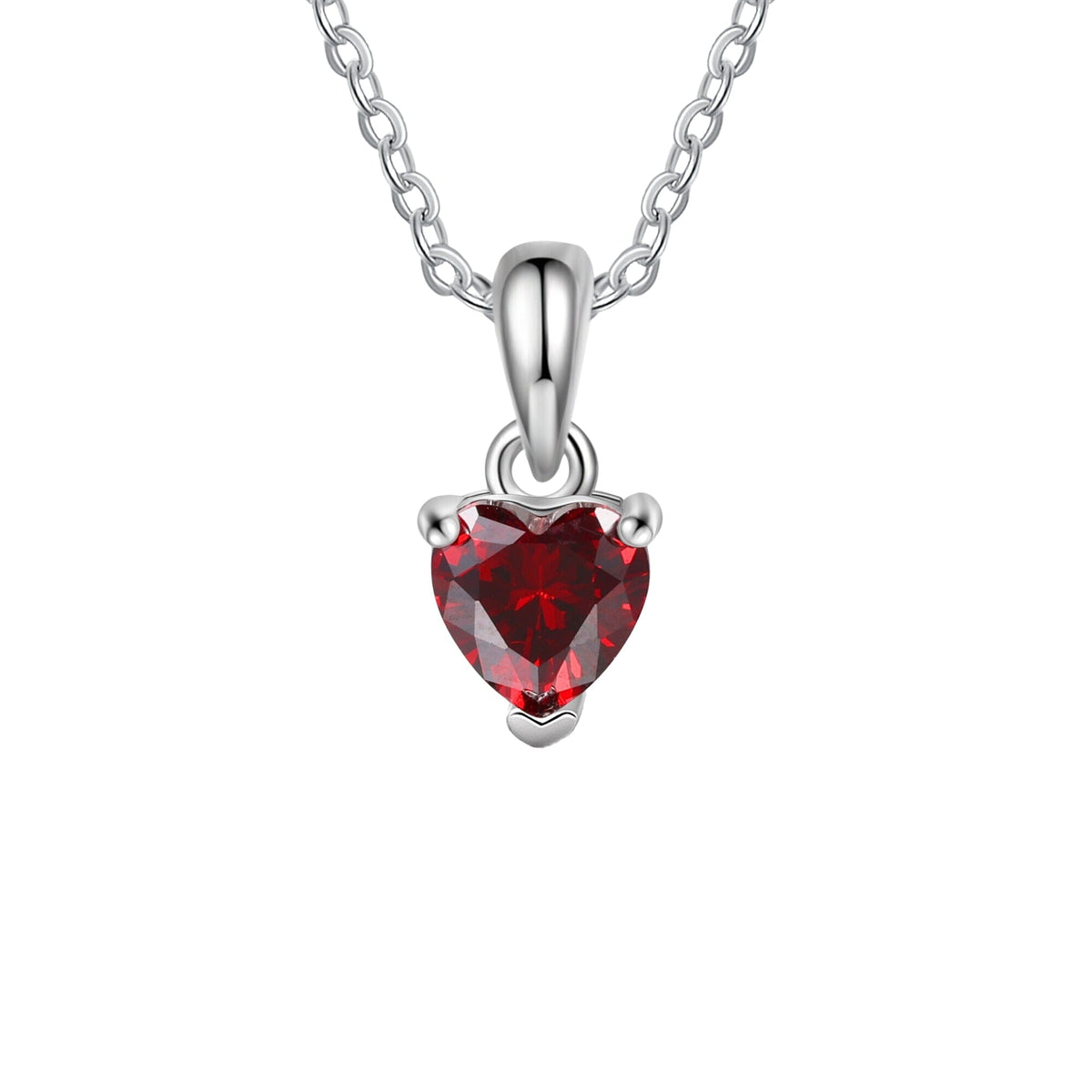 QUICKSHIP 1 Heart Birthstone Necklace for Women