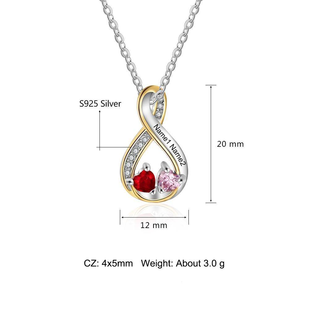 Amazon.com: EVE'S ADDICTION Women's 3 Stone Mother and Child CZ Birthstone  Necklace, 18