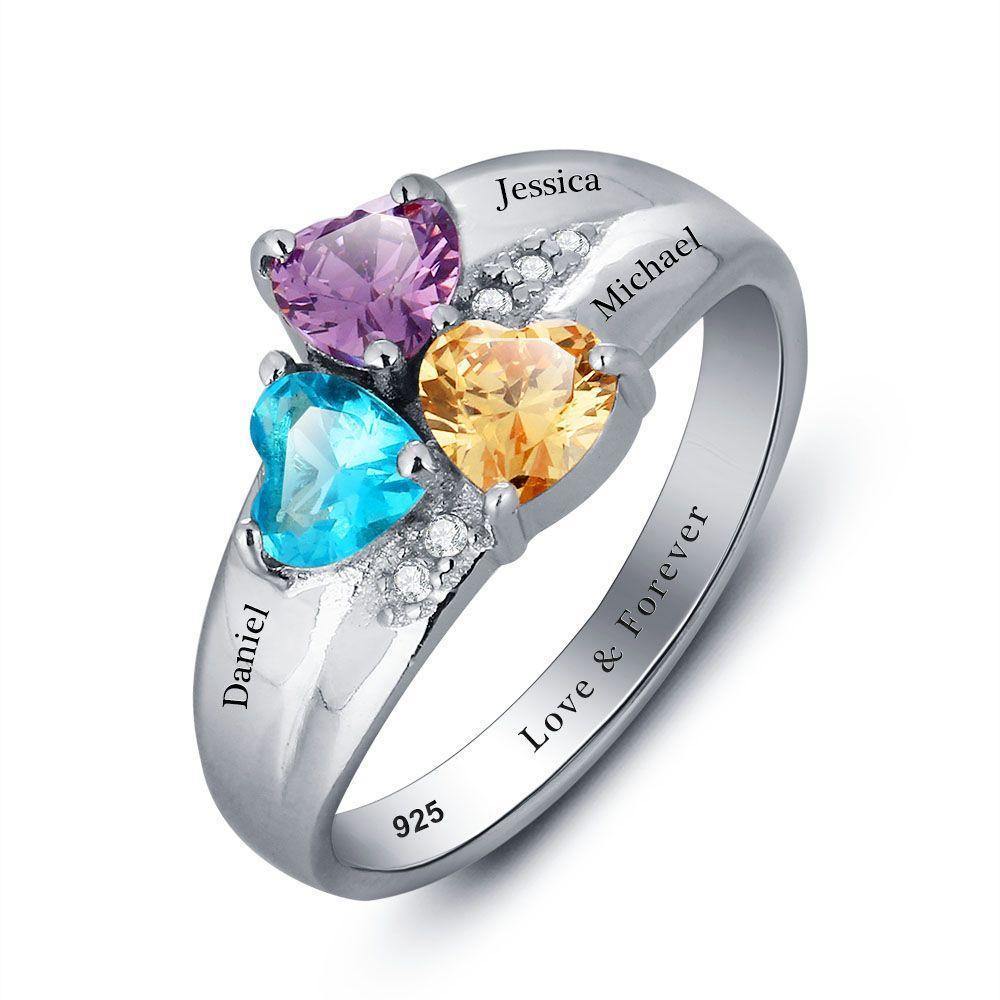 Mother's Rings with Birthstones | Colored Stone Rings for Mom Online