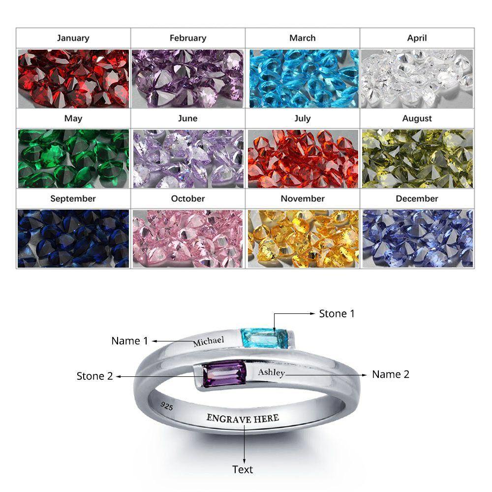 Swarovski® Birthstone Heart Necklace - Silver | Engravers Guild