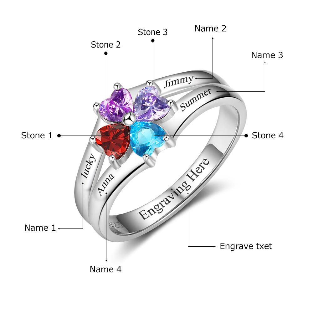 Mothers Ring. Birthstone Ring. Family Jewelry. Personalized Mothers Ring. Mothers  Day Gift. 6 Stone. 5 Stone. 4 Stone. 2 Stone. 3 Stone. - Etsy | Mothers day  rings, Birthstone ring mothers, Family jewellery